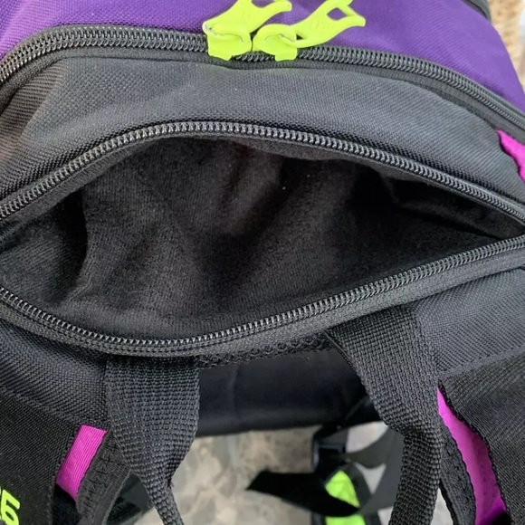 ADIDAS EXCEL V BACKPACK Flash Pink Rich Purple Solar Yellow Tech Friendly 18” - Picture 12 of 16